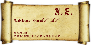 Makkos Renátó névjegykártya