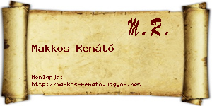 Makkos Renátó névjegykártya