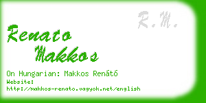 renato makkos business card